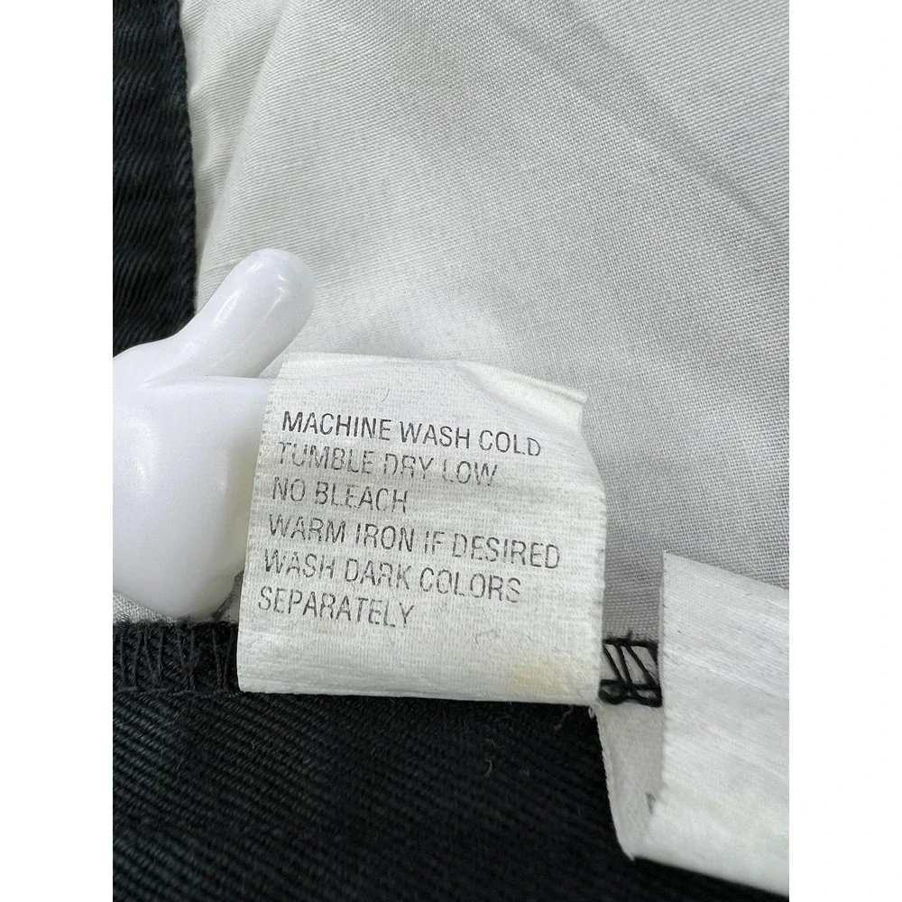 LL Bean Weekend Chino Shorts Mens 40 Black Pleated 8 Inseam Cotton V250